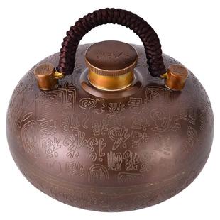 锦夫人纯铜汤婆子加厚复古暖手宝注水热水袋铜壶古风手炉国风礼物