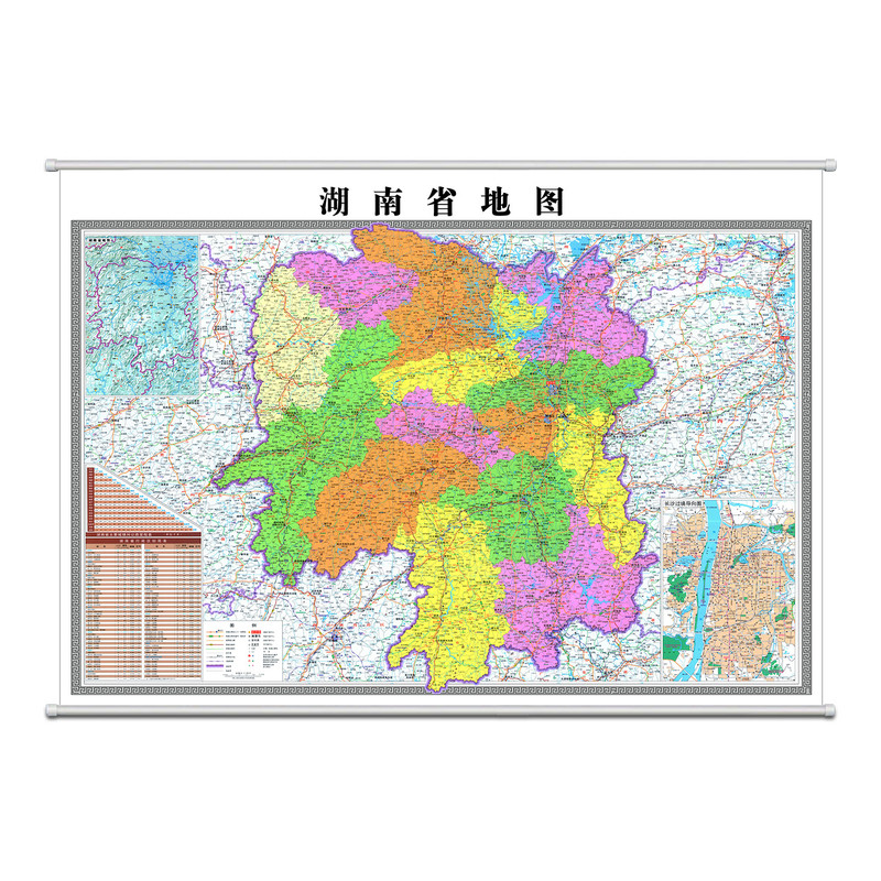湖南省高清地图挂图贴图定制地图