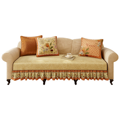 范居态度短毛绒美式复古沙发垫