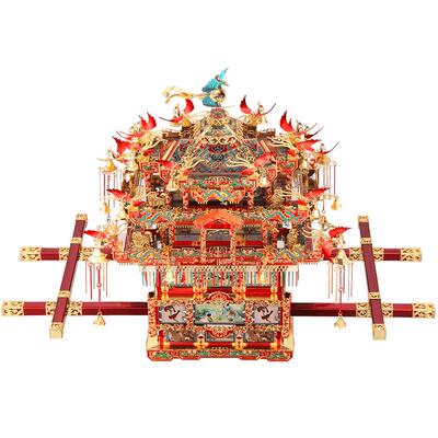 凤冠嫁衣十里红妆拼酷花轿模型