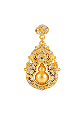 银千造足银999福禄葫芦吊坠