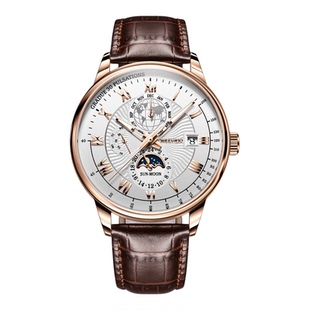 男士复古罗马刻度石英机械仿真手表模型道具高仿表假名表装饰摆件