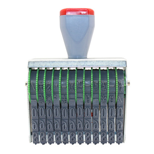 12位数字转轮印章可调0-9年月日期组合号码批号编码纸箱印特大小