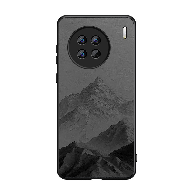 适用vivoX90手机壳新款X90S羊巴皮硅胶x90pro+磨砂保护套vivo X80镜头全包X70pro+防摔软壳潮男女生高级雪山