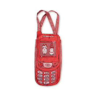 Meugler牛稠岛 童话剧场手绘红色直板大手机斜挎包 单肩痛包