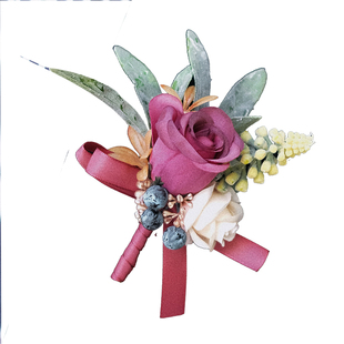 哲糖胸花手腕花新郎胸花伴娘手腕花姐妹团手腕花婚礼伴郎胸花手花