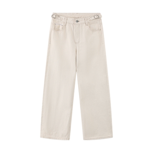 GOODLIVEABLE 美式窄幅赤耳白牛loosefit休闲裤直筒复古牛仔裤潮