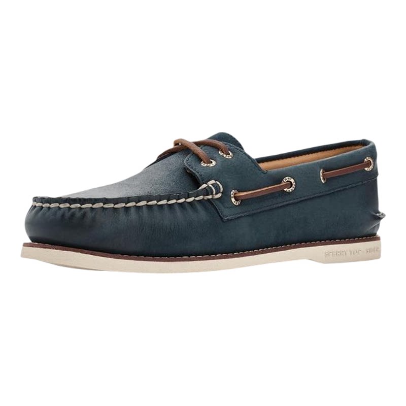 海外代购SPERRY男士休闲皮鞋防滑耐磨轻盈舒适圆头平底日常通勤
