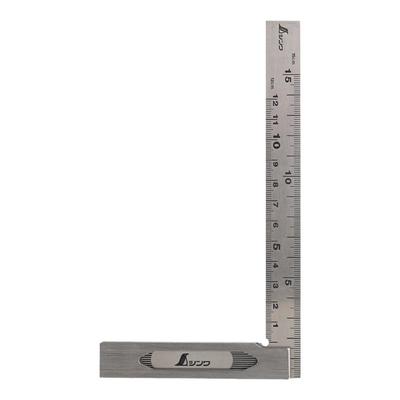 日本亲和宽座90度多功能高精度不锈钢精密直角尺子企鹅牌木工角目