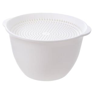 FaSoLa带盖双层沥水篮食品级可微波加热双层洗菜盆水果塑料保鲜盒