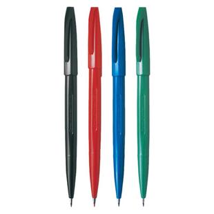 日本Pentel派通速写笔签字笔S520书法练字硬笔彩色秀丽笔2.0商务签名软笔草图设计手绘漫画记号笔描边勾线笔