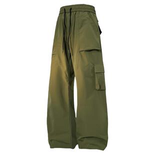 From Mars 如此欢乐 美式简约复古直筒褶皱宽松运动休闲裤子情侣