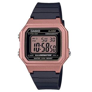 卡西欧学生手表女款复古小方块儿童电子表运动防水男士W-217HM-5A