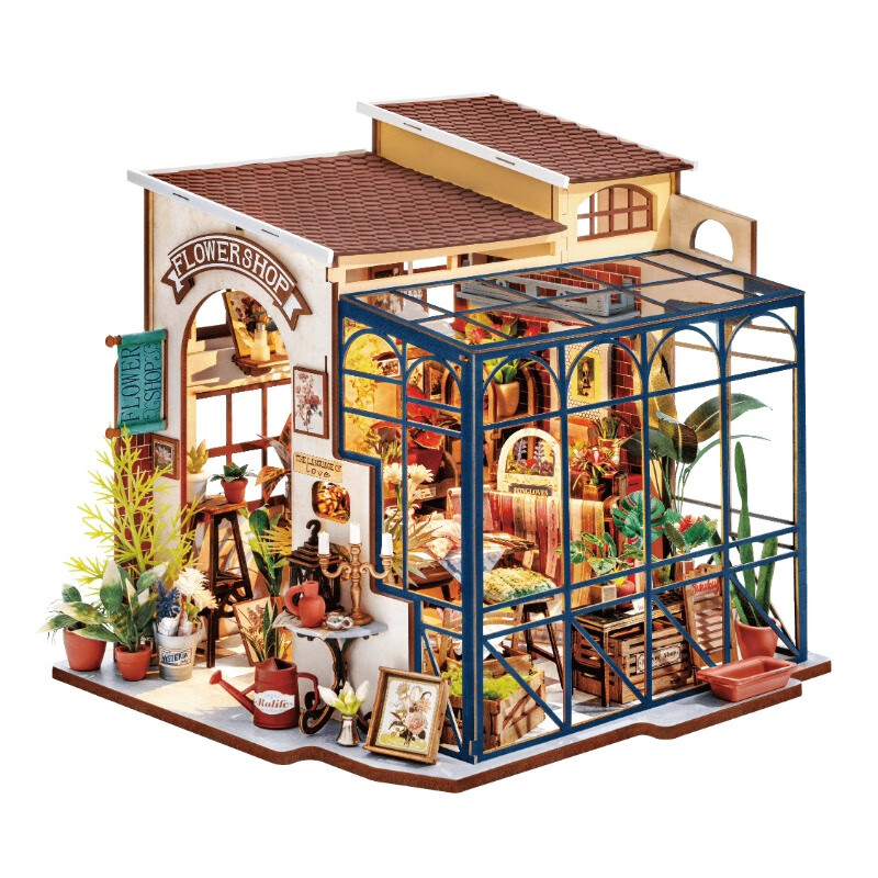 若来凯西花房小屋手工拼装模型