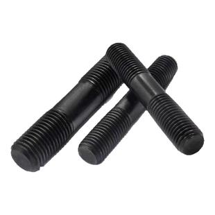 10.9级高强度双头螺栓国标碳钢俩头等长螺丝GB901发黑加长螺杆M16