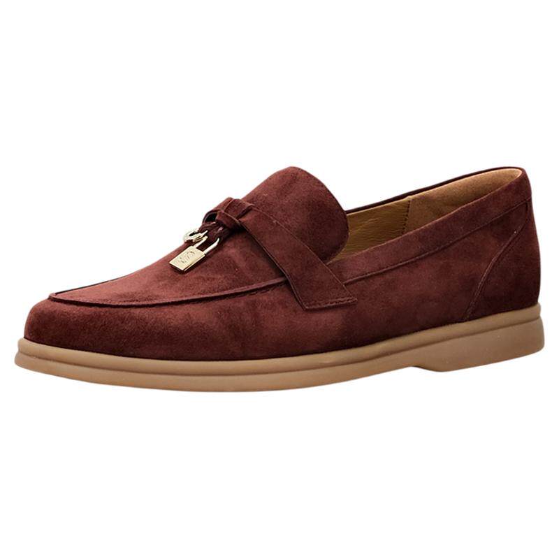 羊皮革版！星期六女鞋小众潮范流苏锁扣乐福鞋增高懒人豆豆鞋单鞋