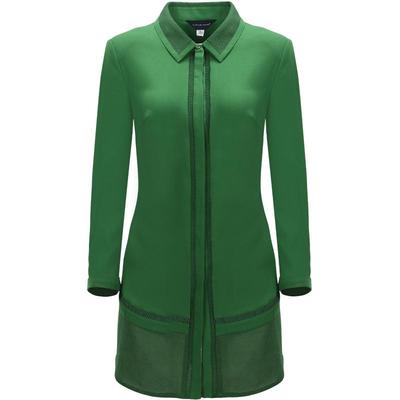 小众绿色原创时尚大码高档衬衣