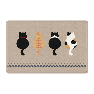 卫生间地垫吸水浴室脚垫门口防滑地毯厕所防水垫子加厚新款亚麻