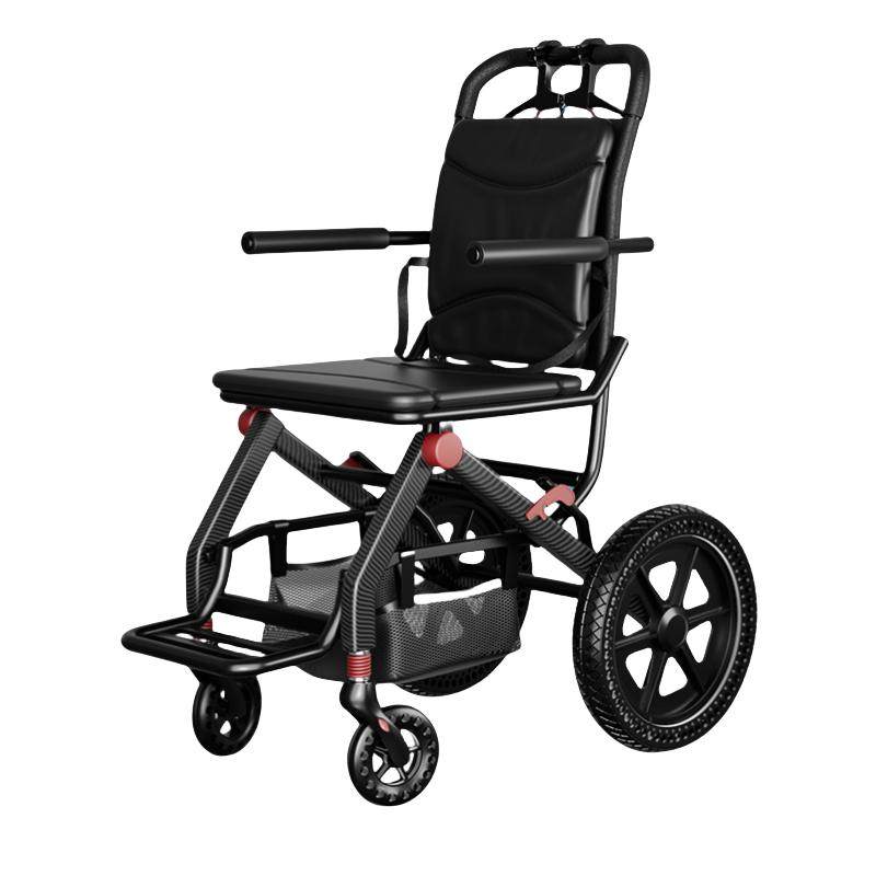 鼎威轮椅老人专用折叠超轻便小型可上飞机残疾瘫痪旅游代步手推车
