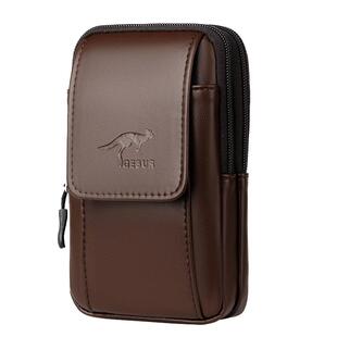 头层牛皮手机包多功能皮套真皮男士工地干活腰包可放烟盒穿皮带