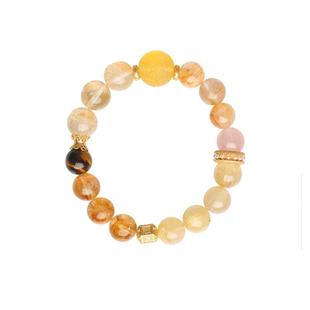 灵机麦玲玲【喜土】黄阿塞水晶手链女喜土手链碧玉手链女款财神