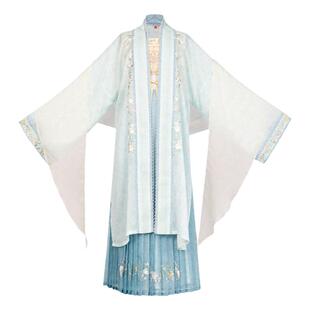 【重回汉唐青女】改良吊带直领对襟长衫一片式褶裙宋制汉服女装秋