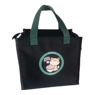 饭盒包手提袋大容量上班族带饭袋子铝箔保温帆布儿童小学生便当袋