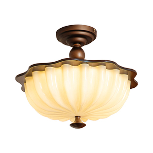 卧室吸顶灯中古风宋式美学新中式主卧灯饰复古法式全光谱护眼灯具