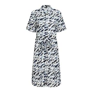 Aquascutum/雅格狮丹春夏新品女士连衣裙裙子翻领a字Q4773EL021