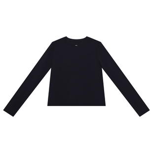 THESOONG/春季新品十字纹天丝羊毛女士长袖打底衫圆领弹力T恤8573