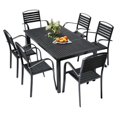 户外休闲餐桌椅组合防腐木