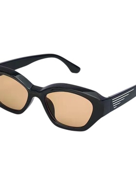 韩版周扬青同款透明粉色猫眼墨镜女潮圆脸窄框时尚网红ins太阳镜