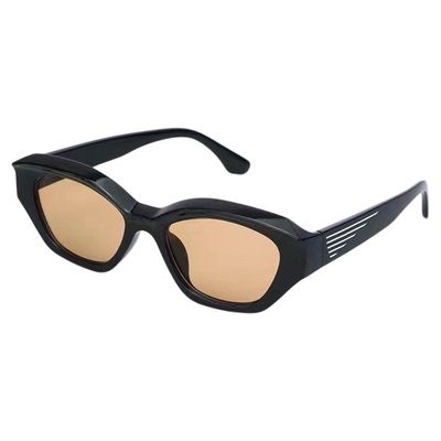 韩版周扬青同款透明粉色猫眼墨镜女潮圆脸窄框时尚网红ins太阳镜