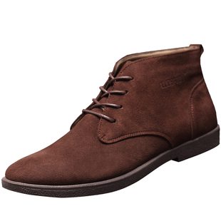 马丁靴男款英伦风冬季休闲反绒皮男靴子韩版短靴翻毛磨砂真皮男鞋