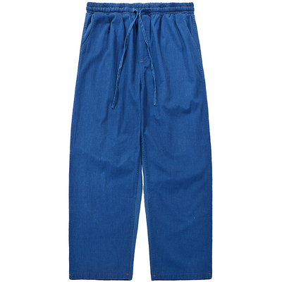 蓝染INDIGO草木染宽腿长裤