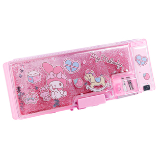高颜值三丽鸥流沙笔盒可爱女孩新款带密码锁儿童多功能铅笔盒库洛米大容量双层机关学习文具盒一二年级小学生