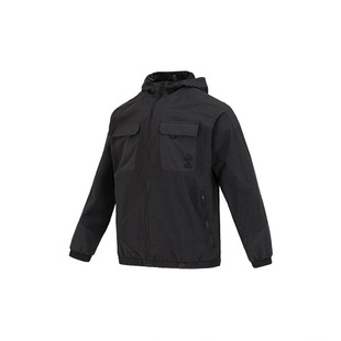 Adidas阿迪达斯男子舒适百搭防风连帽运动休闲夹克针织外套HA1416