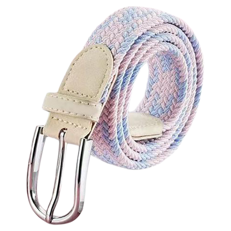 懒人腰带弹力皮带帆布编织牛仔裤