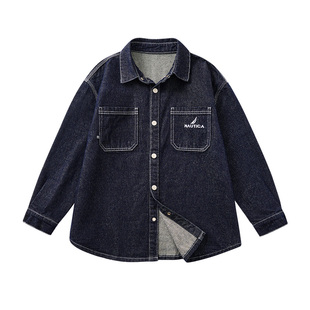 NAUTICA/诺帝卡童装 男童女童水洗牛仔外套春秋季儿童美式复古