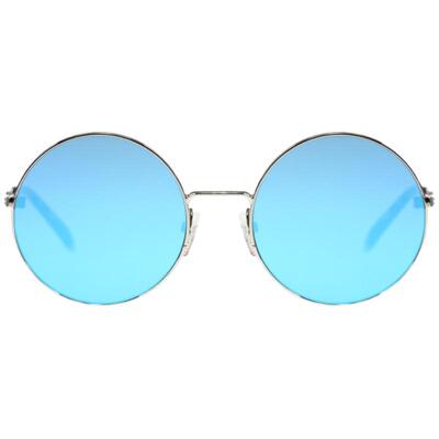 希腊男女款圆形超轻金属个性墨镜