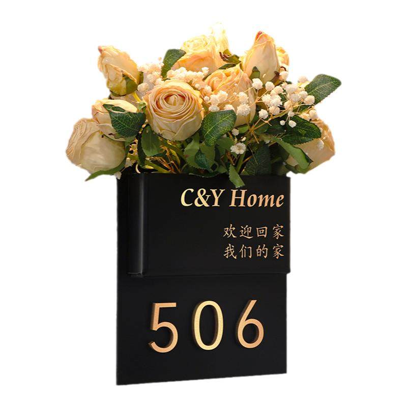 门牌号高级感轻奢创意入户仪式感欢迎回家家门口磁吸感应灯2026新款奶油风入户门号码牌家用装饰挂牌挂件定制