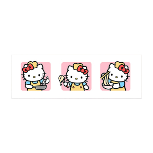 哈喽kitty厨房防油贴纸静电防水防火耐高温灶台瓷砖专用保护墙贴