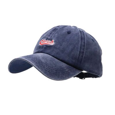 水洗女学生个性刺绣清新橘色帽子