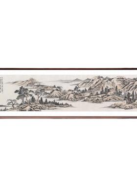 国画山水画横幅客厅仿古挂画