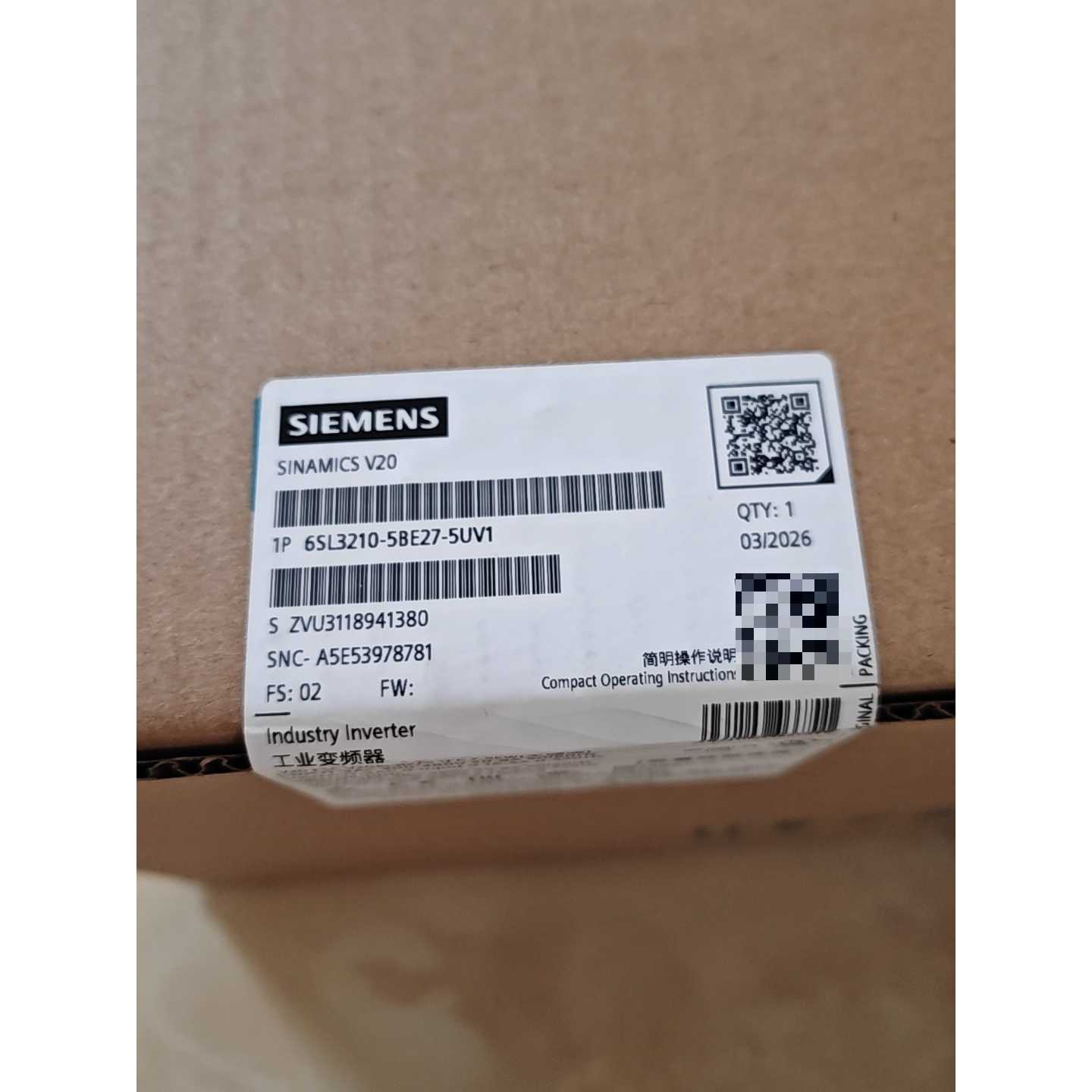 议价-6SL32105BE275UV1