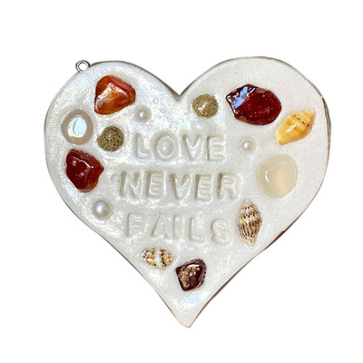 J/J手工粘土贝壳冰箱贴挂饰十字信仰圣诞节生日定制礼物爱不止息