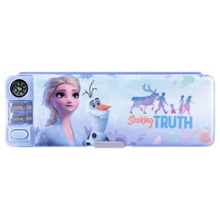 Disney迪士尼冰雪奇缘多功能文具盒黑科技小学生幼儿园儿童机关收纳盒带卷削笔刀可以当书架的自动铅笔盒女孩