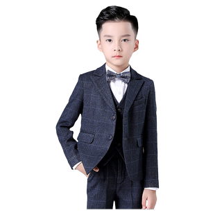 罗蒙儿童西装套装2025新款男童主持人花童礼服中大童钢琴演出服