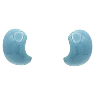 「雾霾蓝」蓝色个性耳饰女韩系蚊香盘耳夹女小巧百搭耳环显白耳钉