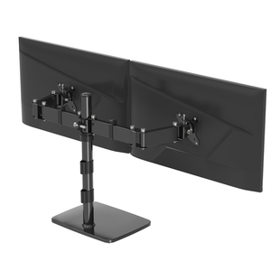 易之固显示器支架 台式电脑屏幕底座可调节高度俯仰角度人体工学